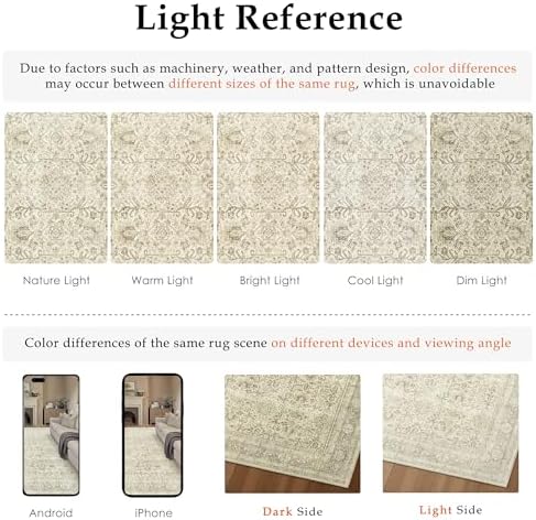 PureCozy Beige Runner Rug 2x8 Vintage Traditional Distressed - Image 2