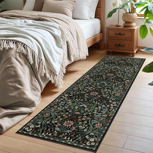 2x6 Floral Runner Rug for Hallway Washable Kitchen Runner Rug - Image 4