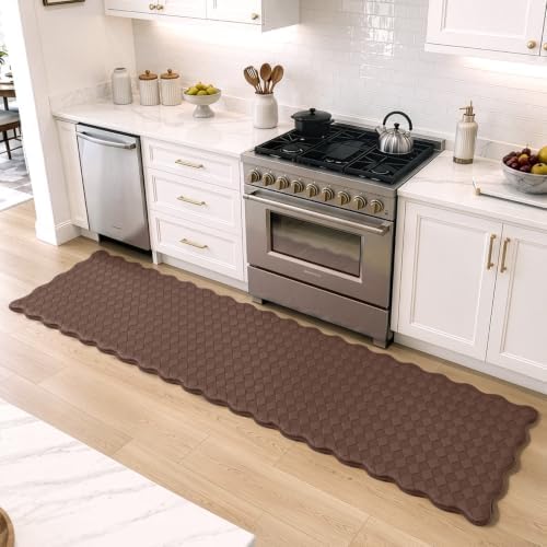 DEXI Kitchen Floor Mats Cushioned Anti Fatigue, 23x94 Runner Rugs Brown - Image 3