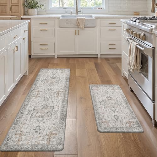 GENIMO Anti Fatigue Kitchen Mats for Floor 2PCS, Standing Rugs,GrayTaupe - Image 6