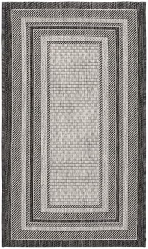 SAFAVIEH Courtyard Outdoor Accent Rug 2'3"x4', Light Grey CY8475-37612 - Image 3