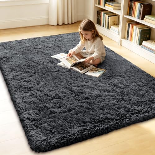 Smiry Area Rugs for Living Room Bedroom 3x4 ft, Fluffy Washable Carpet by Smiry