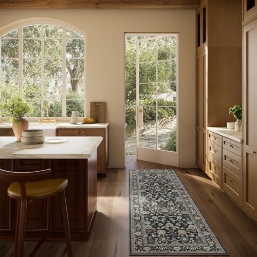Washable Runners for Hallways Kitchen Rug: 2'x6' Runner Rugs Stain Resistant Non Slip Low Pile Boho Carpet Runners for Hallways Bedroom Entryway Indoor Beside Bathroom Laundry Room - Image 5