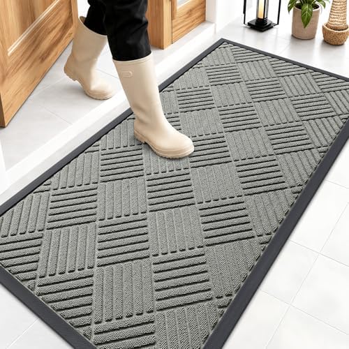 OLANLY Front Door Mat Outside Entrance 47x23, Waterproof Heavy-Duty Doormat by OLANLY