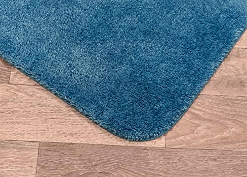 Garland Rug Traditional Nylon Washable Basin Blue 4 Piece Set - Lid, Contour, 2 Bath Rugs - Soft, Absorbent, and Stylish for Your Bathroom - Image 5