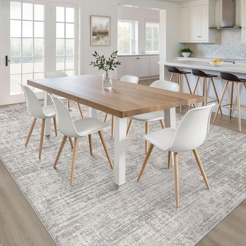 LOONGRUG 10x14 Area Rugs Washable Neutral Modern Living Room Rug Brown Gray - Image 5