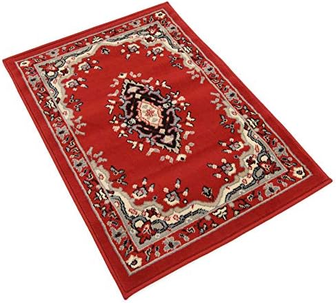 Unique Loom Reza Collection Traditional Persian Style Area Rug, 2 ft 2 in x 3 ft, Red/Ivory - Image 4