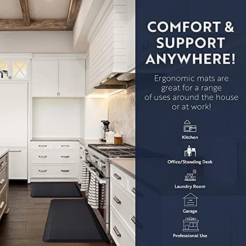 KANGAROO Cushioned Anti Fatigue Kitchen Mats for Floor, 20x58 Cappuccino - Image 3