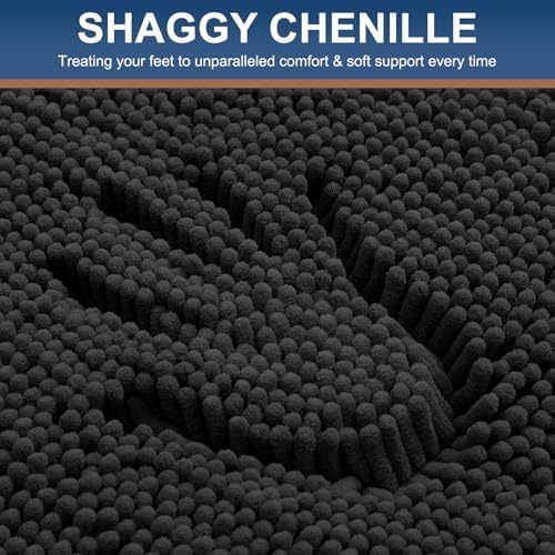 Smiry Toilet Rugs U-Shaped 24x24, Extra Soft Absorbent Contoured Bath Mat - Image 3