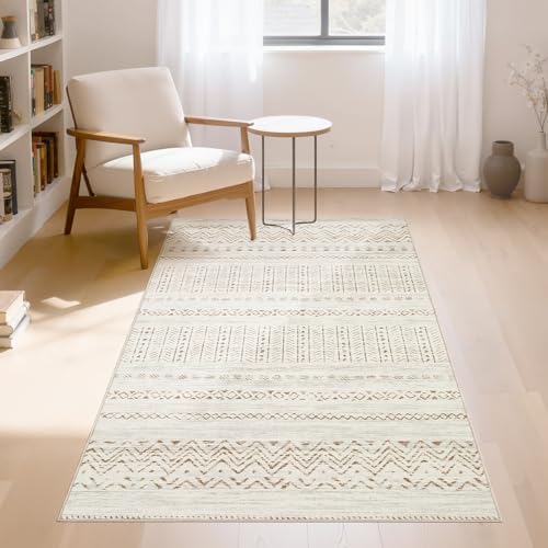 cotiled Washable 3x5 Entryway Rugs: Boho Moroccan Soft Small Rug by COTILED