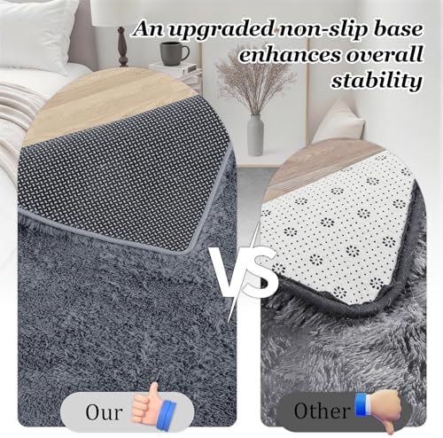 9x12 Area Rug Living Room Bedroom: Fluffy Plush Shag Carpet Grey - Image 6