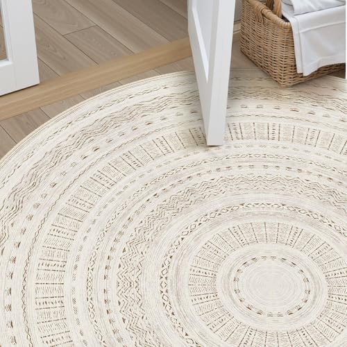 cotiled 8x8 Round Rug 8ft Circle Living Room Boho Area Rugs - Image 6