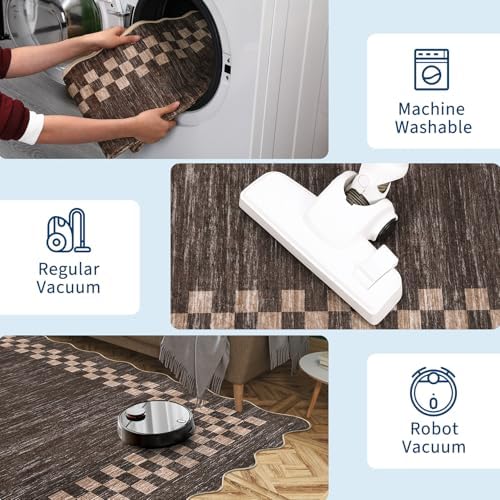GarveeHome 4x6 Area Rug Small Washable Living Room Rug Scalloped Rug - Image 5
