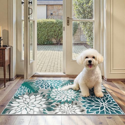 Arenarug Outdoor Rug Waterproof, Washable Patio Rug for Deck, 2x3, Teal by ArenaRug