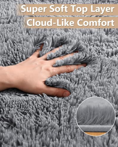 Smiry Area Rugs for Living Room Bedroom 2x4 ft, Fluffy Washable Carpet - Image 2