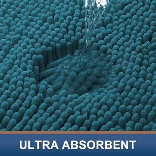 Smiry Bathroom Rugs 30X20, Luxury Chenille Extra Soft Absorbent Bath Mat - Image 4
