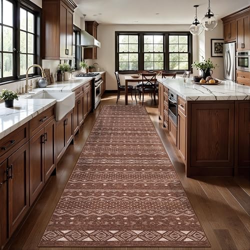 SERISSA 2'6"x8' Washable Non-Slip Boho Runner Rug for Hallway - Image 2