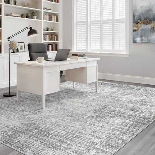 LOONGRUG 10x12 Area Rug Washable Neutral Modern Rug for Living Room Grey - Image 7