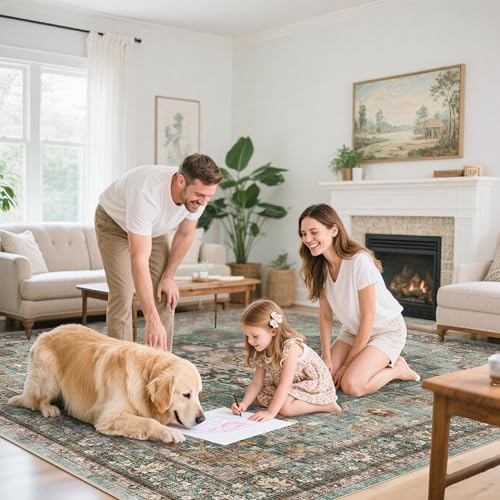 6x9 Large Area Rugs for Living Room: Soft Non-Slip Machine Washable Rug - Image 2