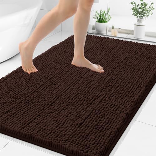 Smiry Bathroom Rugs 40X32, Luxury Chenille Extra Soft Absorbent Bath Mat by Smiry