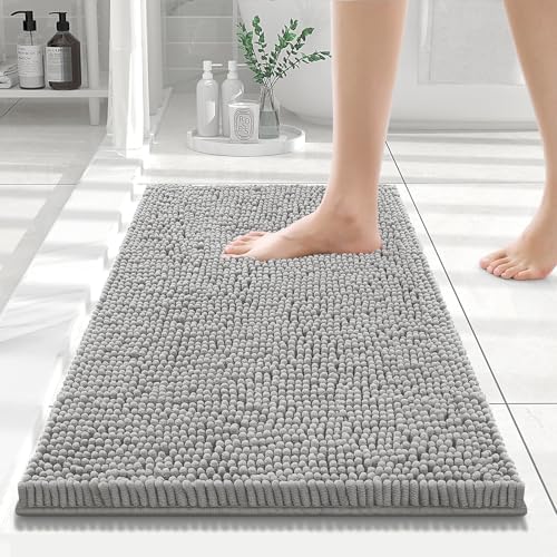 Smiry Bathroom Rugs 24X16, Luxury Chenille Extra Soft Absorbent Bath Mat by Smiry