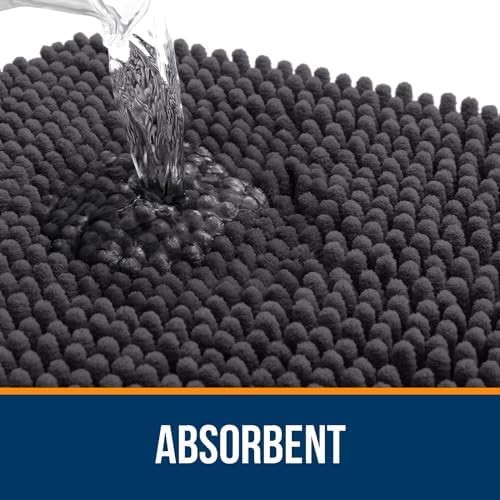 OLANLY Bathroom Rugs 30x20, Extra Soft Absorbent Chenille Bath Rugs - Image 4