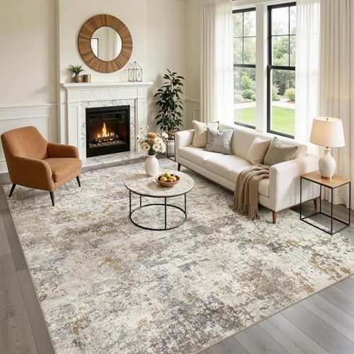 kakania Washable 7x9 Area Rug for Living Room: Abstract Modern Home Decor - Image 3