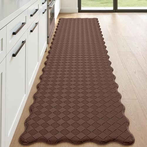 DEXI Kitchen Floor Mats Cushioned Anti Fatigue, 23x94 Runner Rugs Brown by DEXI