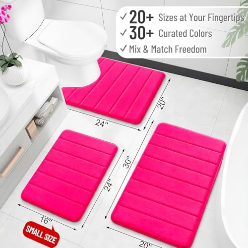 OLANLY Memory Foam Large Bath Mat 40x24, Super Soft Absorbent Bathroom Rugs - Image 2
