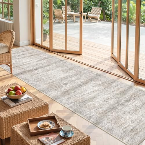2x10 Runner Rug Non Slip,Washable Hallway Runner Rug,Taupe - Image 4