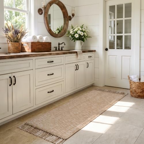 Collive 2' x 6' Kitchen Runner Rug, Modern Farmhouse Washable Bathroom Mat - Image 3