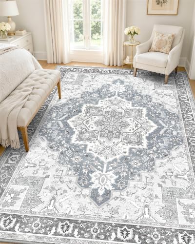 OLANLY 5x7 Washable Area Rugs, Soft Non Slip Carpet for Bedroom Living Room by OLANLY