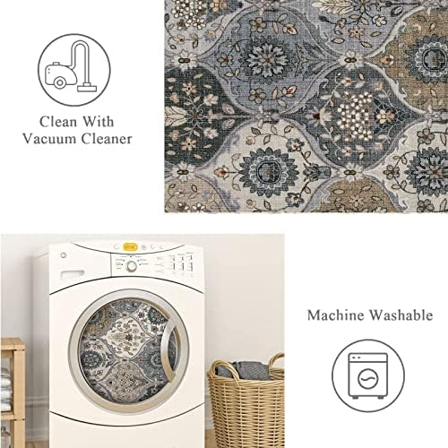 Lahome Moroccan Washable Area Rug, 5x7 Rugs for Living Room Indoor Non-Slip - Image 4