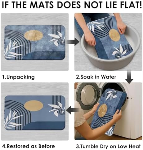Bathroom Sets with Shower Curtain and Rugs, Set of 4, Boho Modern - Image 7