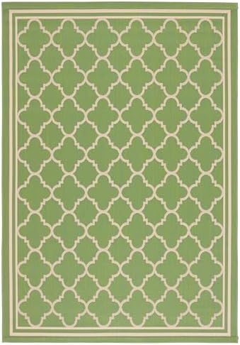 SAFAVIEH Courtyard Outdoor Area Rug 5'3"x7'7", Green & Beige CY6918-244 - Image 2
