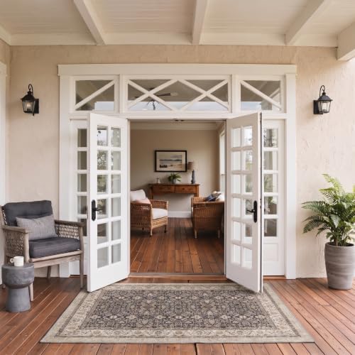 GENIMO 6x9 Outdoor Rug, Washable for Patio and Deck, Vintage Taupe - Image 4