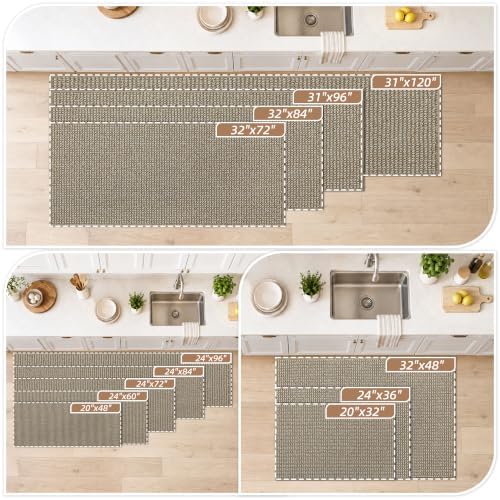 BEQHAUSE Kitchen Runner Rugs 20"x48", Kitchen Mats for Floor, Light Beige - Image 2