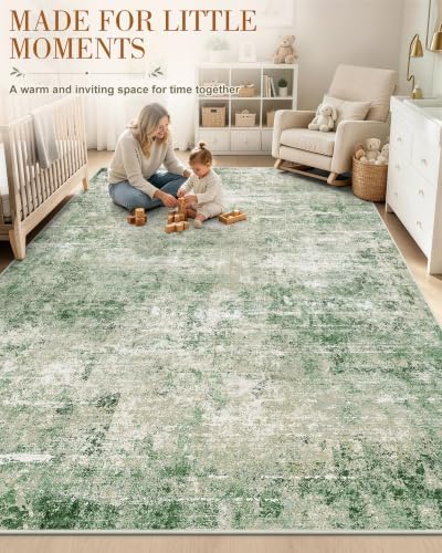 OLANLY 5x8 Washable Area Rug, Soft Non Slip Carpet for Bedroom Living Room - Image 4