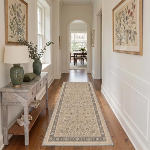 Bavni 2x3 Doormat, Vintage Floral Washable Non Slip Area Rug for Entrance - Image 7