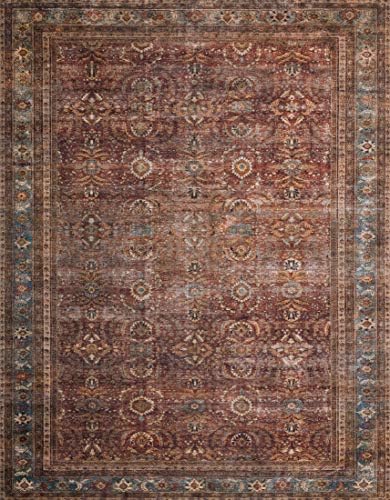 Loloi Layla Brick/Blue 9'-0" x 12'-0" Area Rug - Image 5