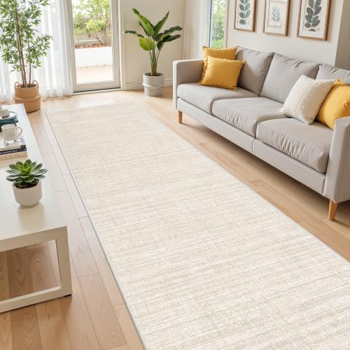 2'6''x10' Runner Rug Non Slip,Washable Kitchen Rugs,Beige - Image 5
