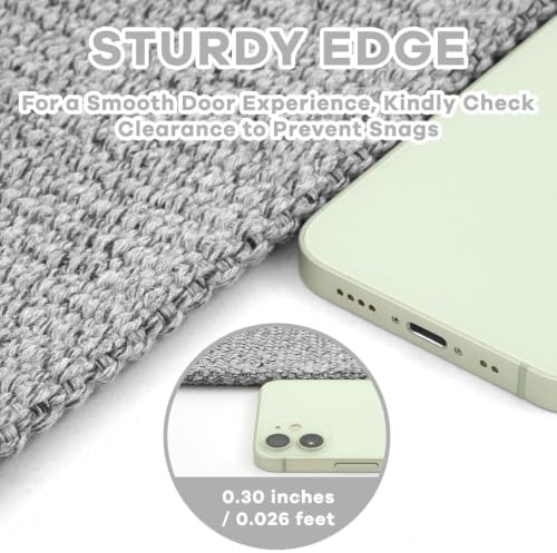 EARTHALL Washable Entryway Rug, Non Slip Area Rug, 3x5 Ft, Heather Gray - Image 3