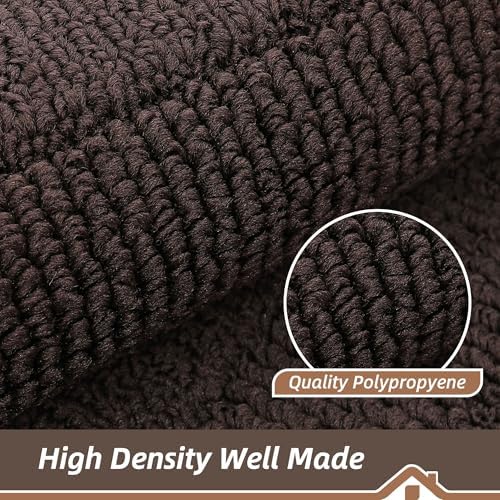 BEQHAUSE 24x36 Inch Kitchen Rugs Non Slip Washable Kitchen Sink Rug, Brown - Image 6