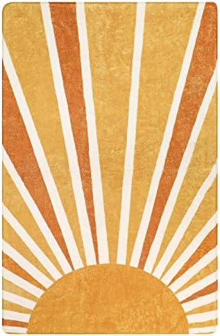 Lahome Boho Rainbow Sun Area Rug 4x6 for Classroom - Image 3