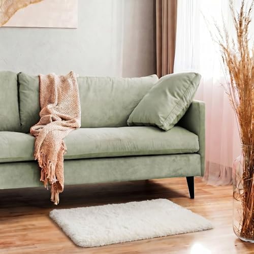 Ophanie Small Rug Washable Non Slip Throw Bedside Area Rugs, Fluffy Soft Mini Bedroom Carpet, Door Entryway Indoor Inside Front Entrance 1.5x2.5 Mat, Home Decor Aesthetic, Ivory - Image 3