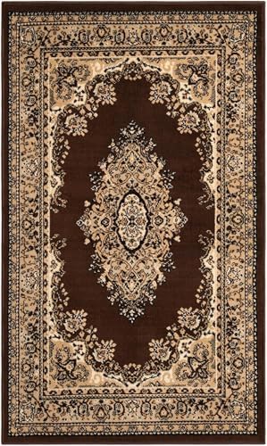 Unique Loom Reza Collection Area Rug - Washington (3' 1" x 5' 3" Rectangle Brown/Black) - Image 3