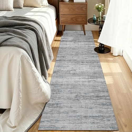 Runners for Hallways 2x8 Kitchen Runner Rugs，Modern Abstract Rug Runners for Entryway，Stain Resistant Washable Runner Rug Non-Slip 8ft Carpet Rug for Bedroom Living Laundry Room,（Blue/Grey,2'x8'） - Image 7