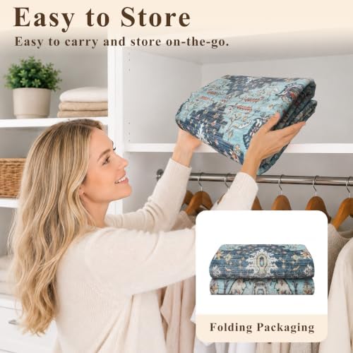 TOPRUUG Washable 3x8 Kitchen Runner Rug: Oriental Floral Hallway Carpet - Image 6