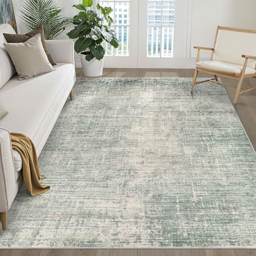 LOONGRUG 6x8 Area Rug Washable Neutral Modern Rug for Living Room Green by LOONGRUG