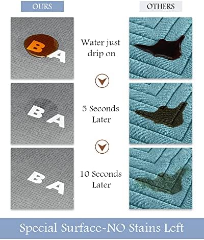 MontVoo-Bath Mat Runner Long Bathroom Mat Rug Non Slip Super Absorbent Stain Resistant Quick Dry Thin Bathroom Rug Fit Under Door-Bath Mats for Bathroom Floor Bathtub Vanity-Bathmat 17"x59" Grey - Image 3